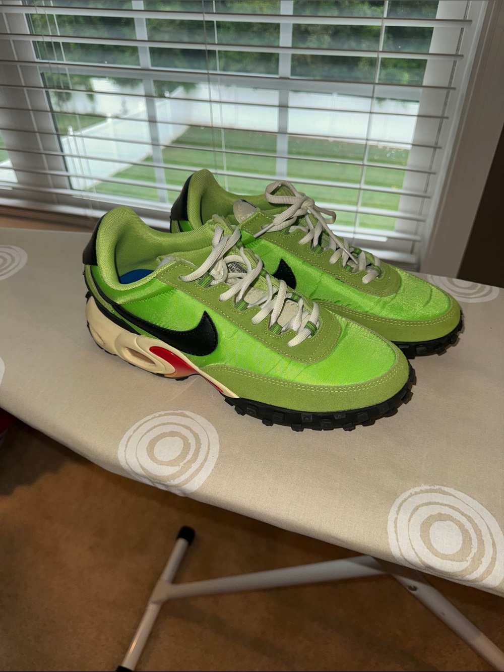 Nike Men Neon Green Sneakers with Black Swoosh
